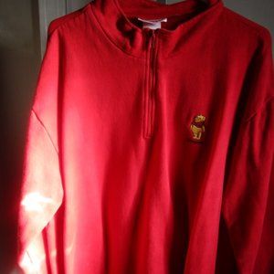 Disneyland Pooh 1/2 zip sweatshirt Red Size XXL